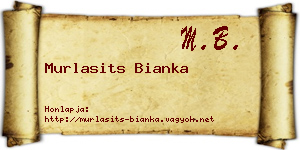 Murlasits Bianka névjegykártya